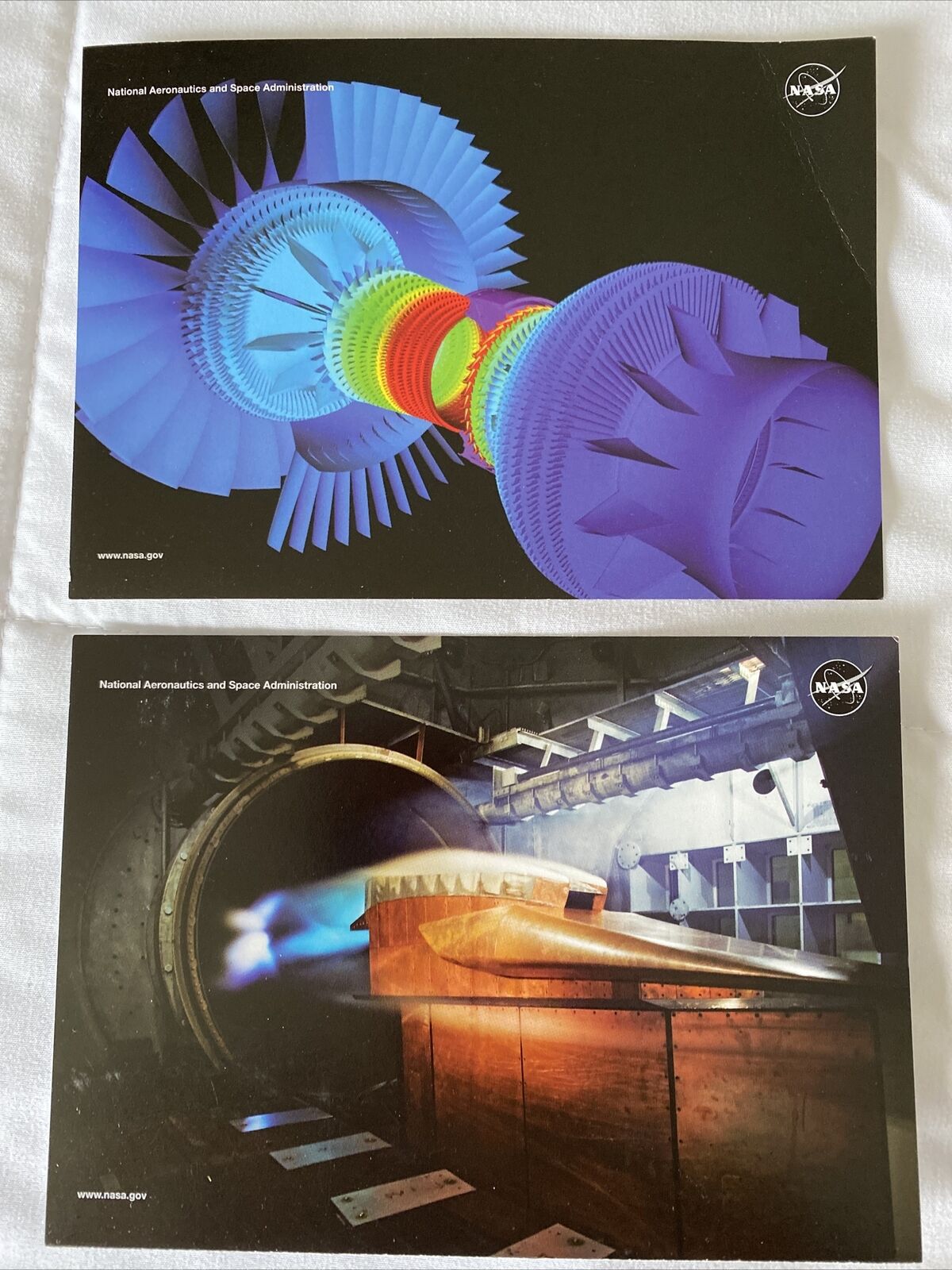 2 NASA Postcards 2008 Scramjet Engine Jet Engine In CFD