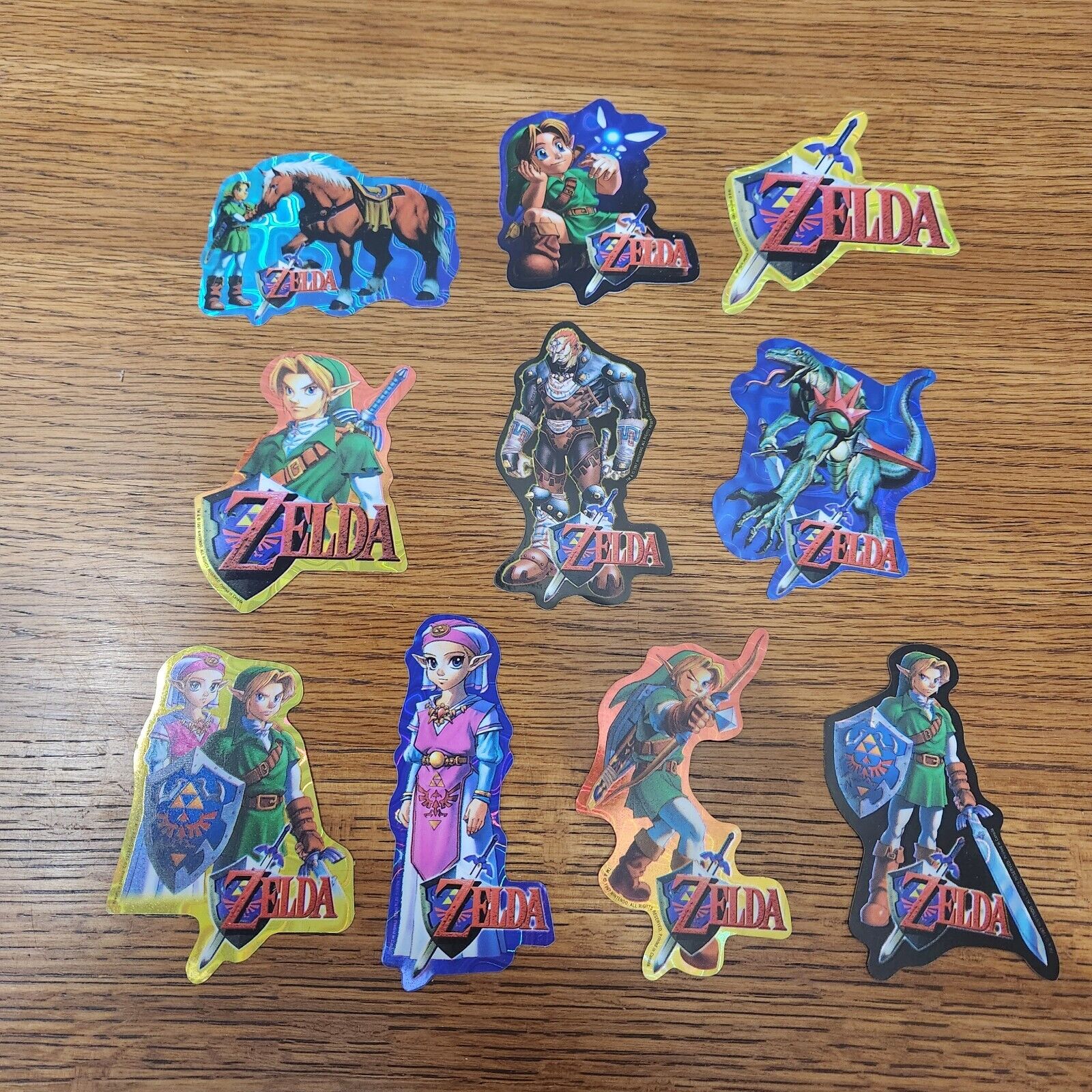 Vintage 1997 Zelda Prism Vending Machine Stickers NEW FULL SET OF 10