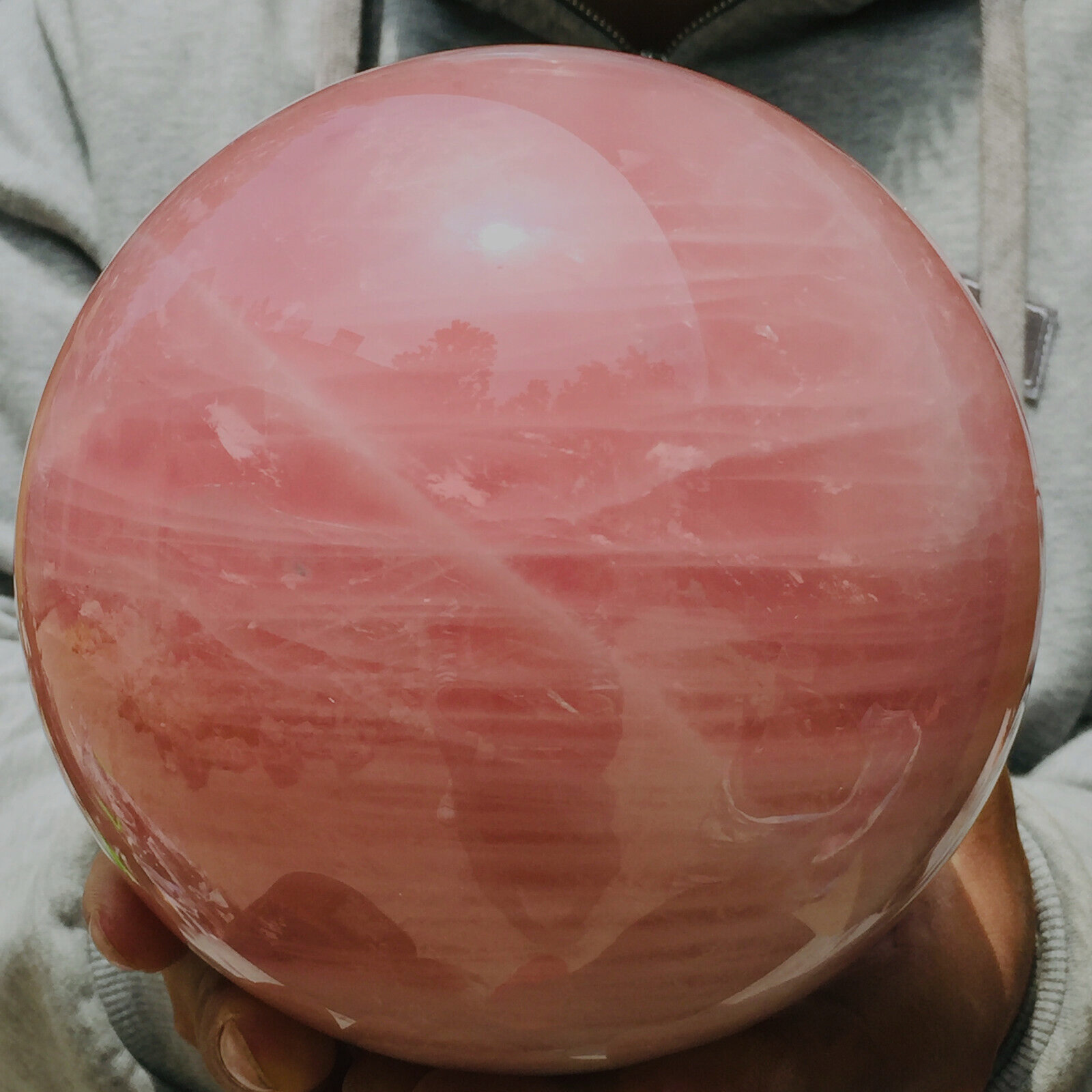 10.0lb Lovely Large Beautiful Rose Quartz Pink Crystal Sphere Healing Specimen