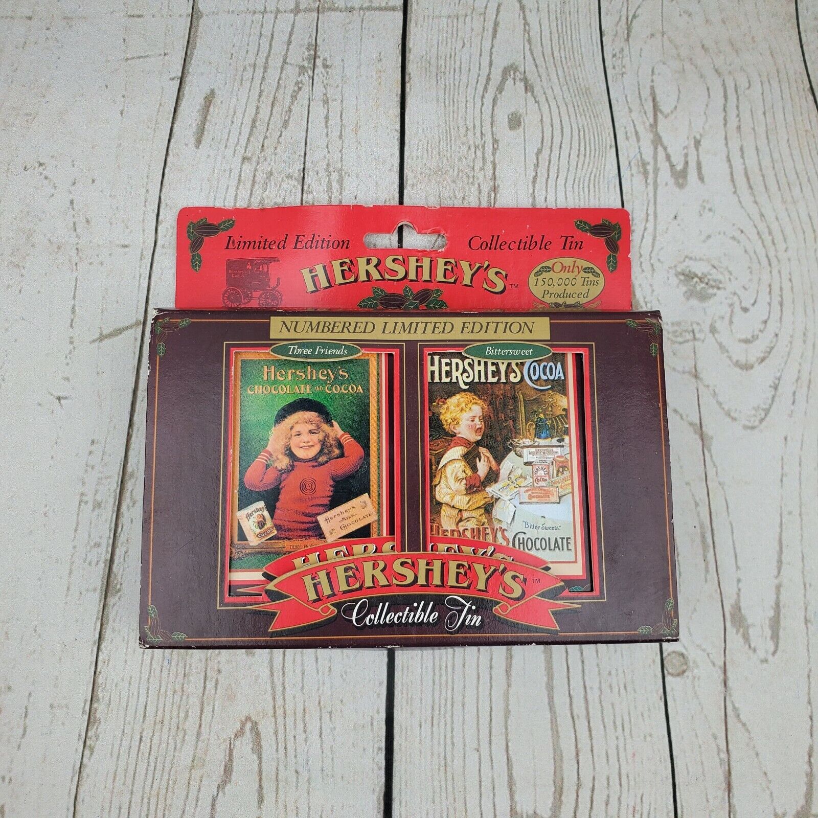 Vintage Hershey\'s Collectible Tin with 2 Decks of Unopened Playing Cards 1997