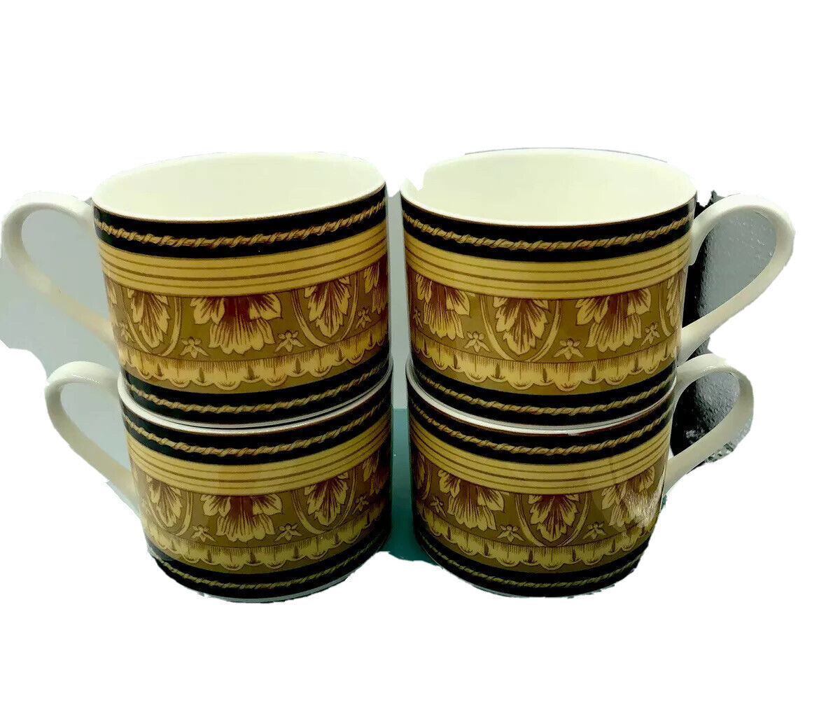 Set of 4 Casual Victoria Beale  Renaissance Stacking Cups Fine Porcelain