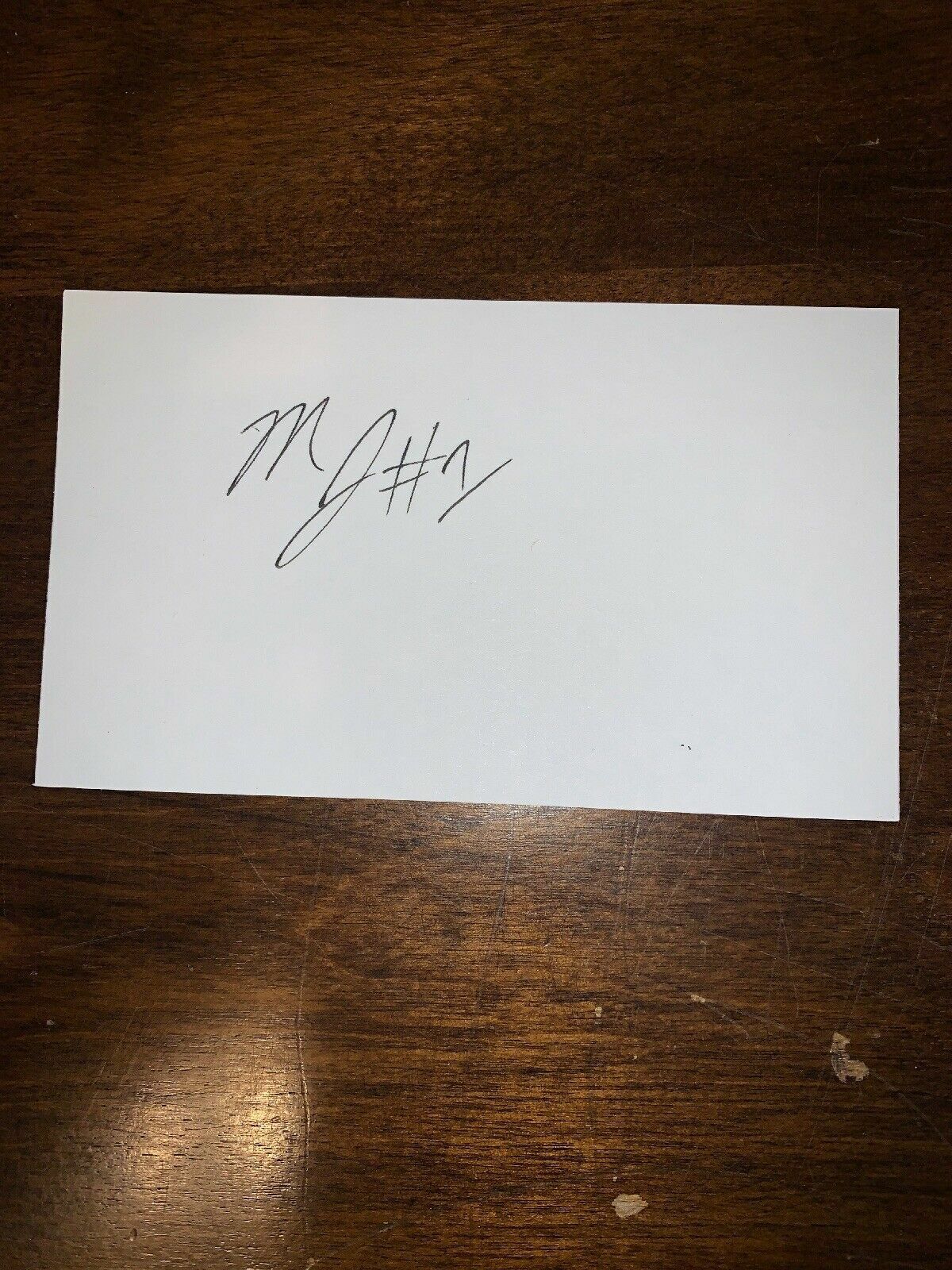 MITCH JOHNSON - BASKETBALL - AUTOGRAPH SIGNED - INDEX CARD -AUTHENTIC - C237