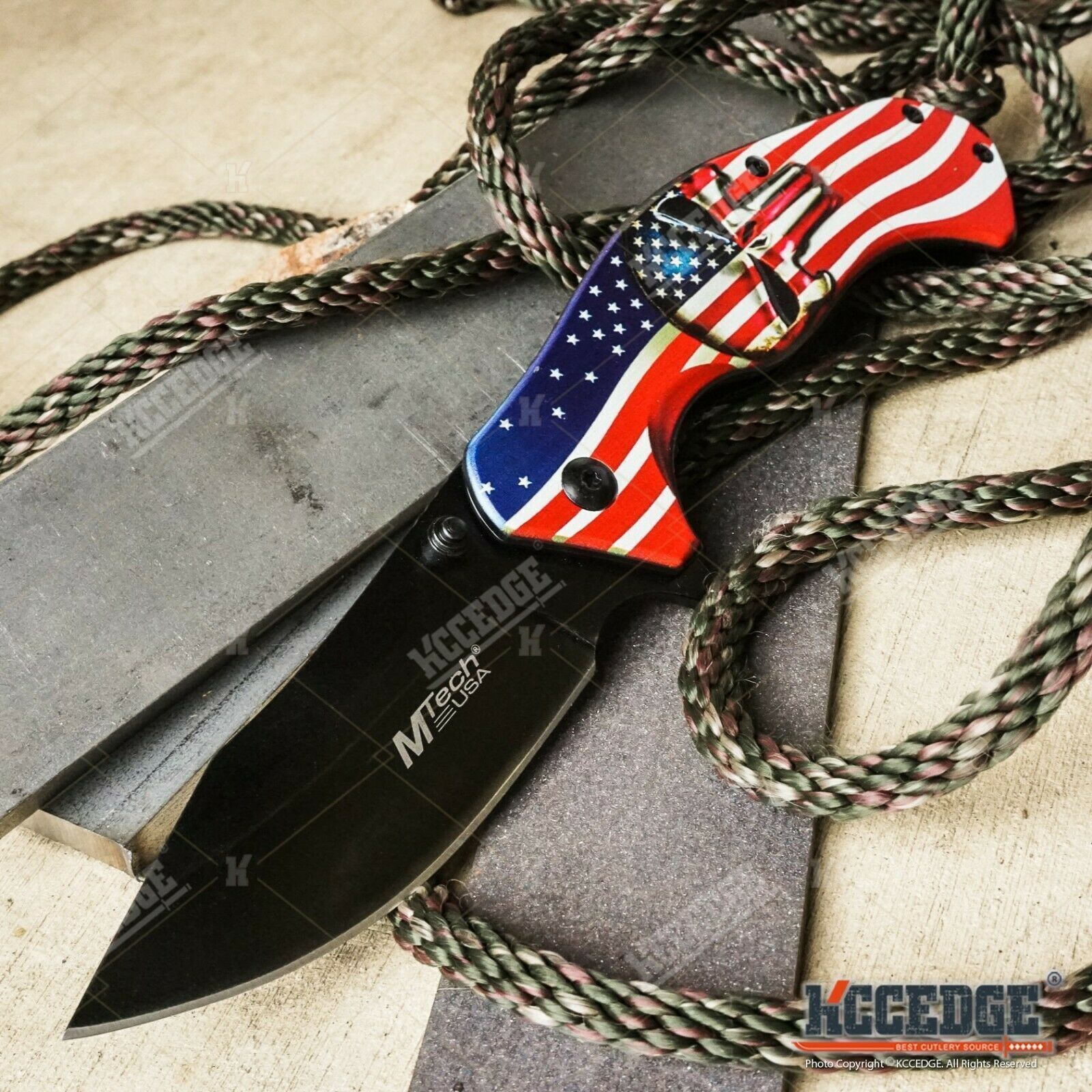 USA American Flag  Assisted Folding Pocket Knife PROUD OF AMERICA