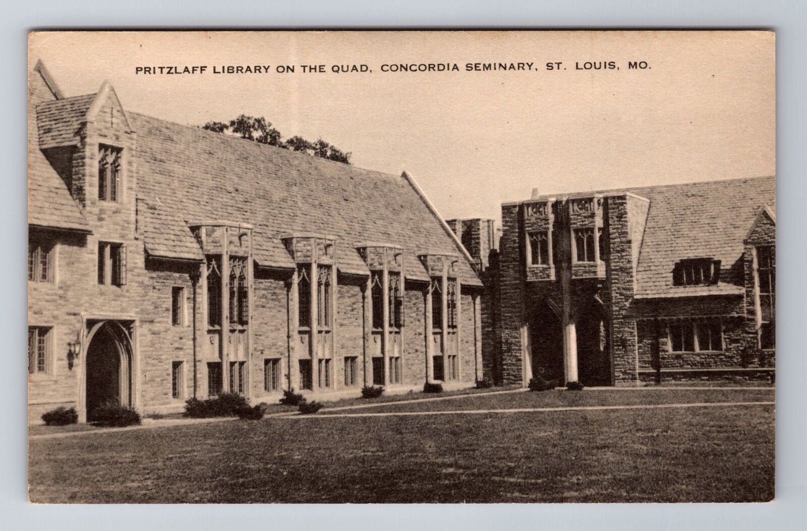 St Louis MO-Missouri, Concordia Seminary Library, Antique Vintage Postcard