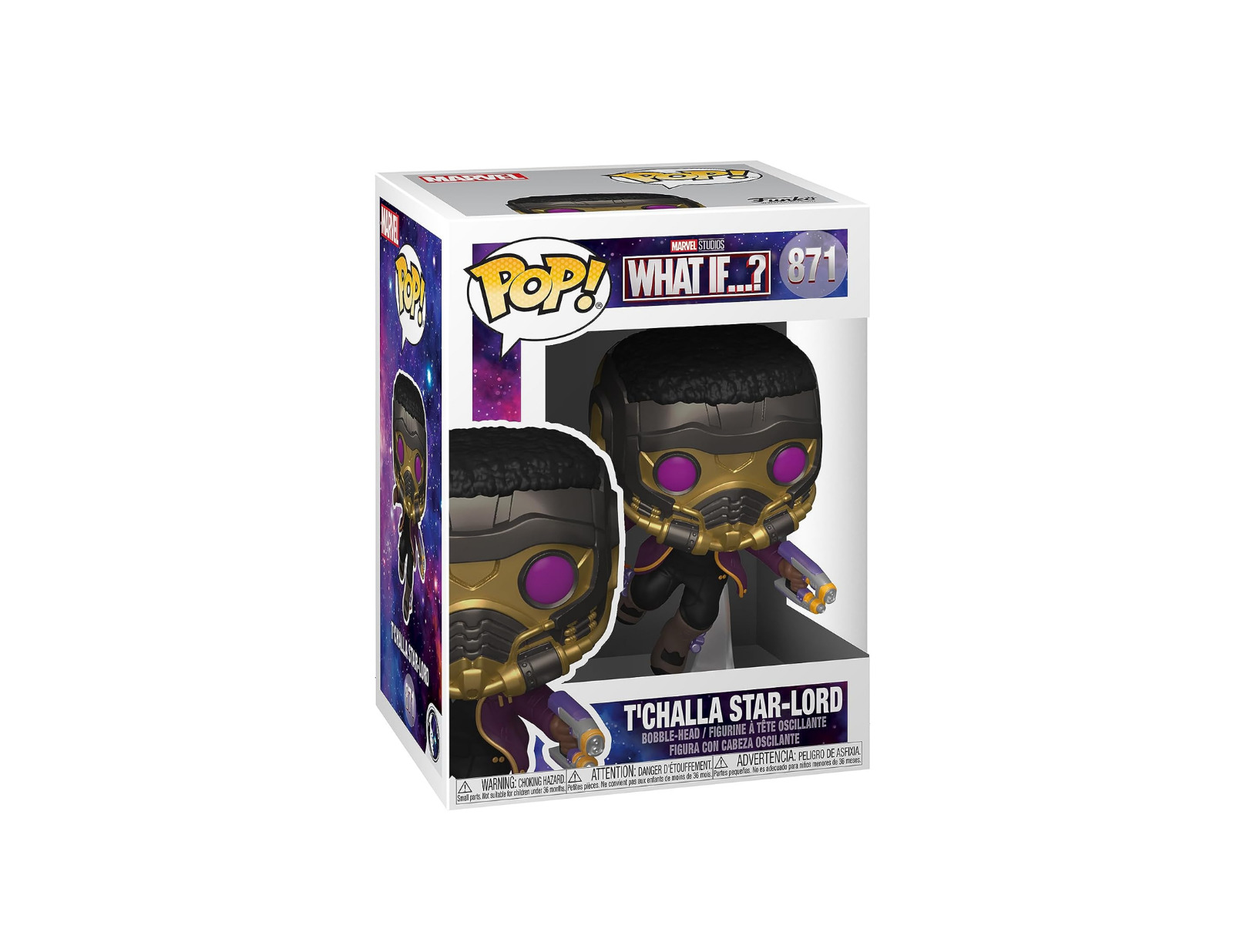 Funko POP Marvel - What If? - T\'Challa Star-Lord #871 with Soft Protector (B16)