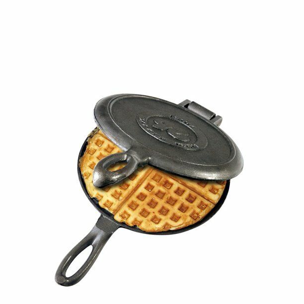 Rome 6 1/2 inch Cast Iron Waffle Maker. Heavy Duty Original & Old Fashioned