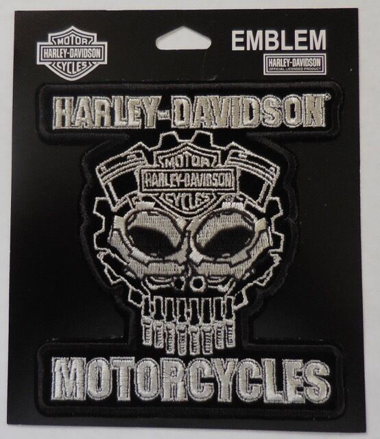 Harley Davidson Skull Emblem Embroidered Cognition Patch NEW