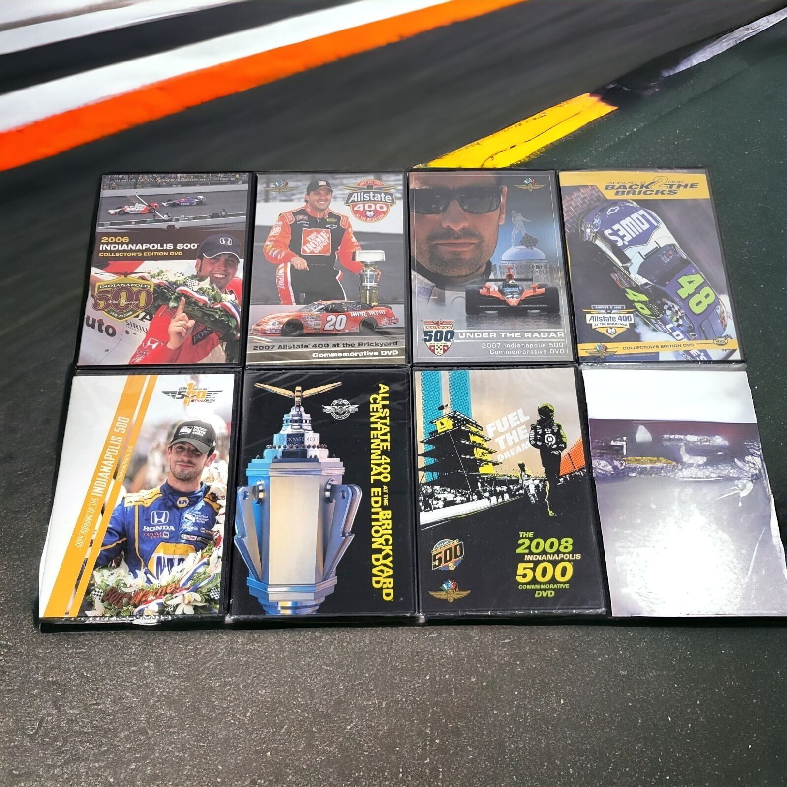NASCAR DVDs Indianapolis Indy 500 Brickyard Lot of 7 Car Racing Race