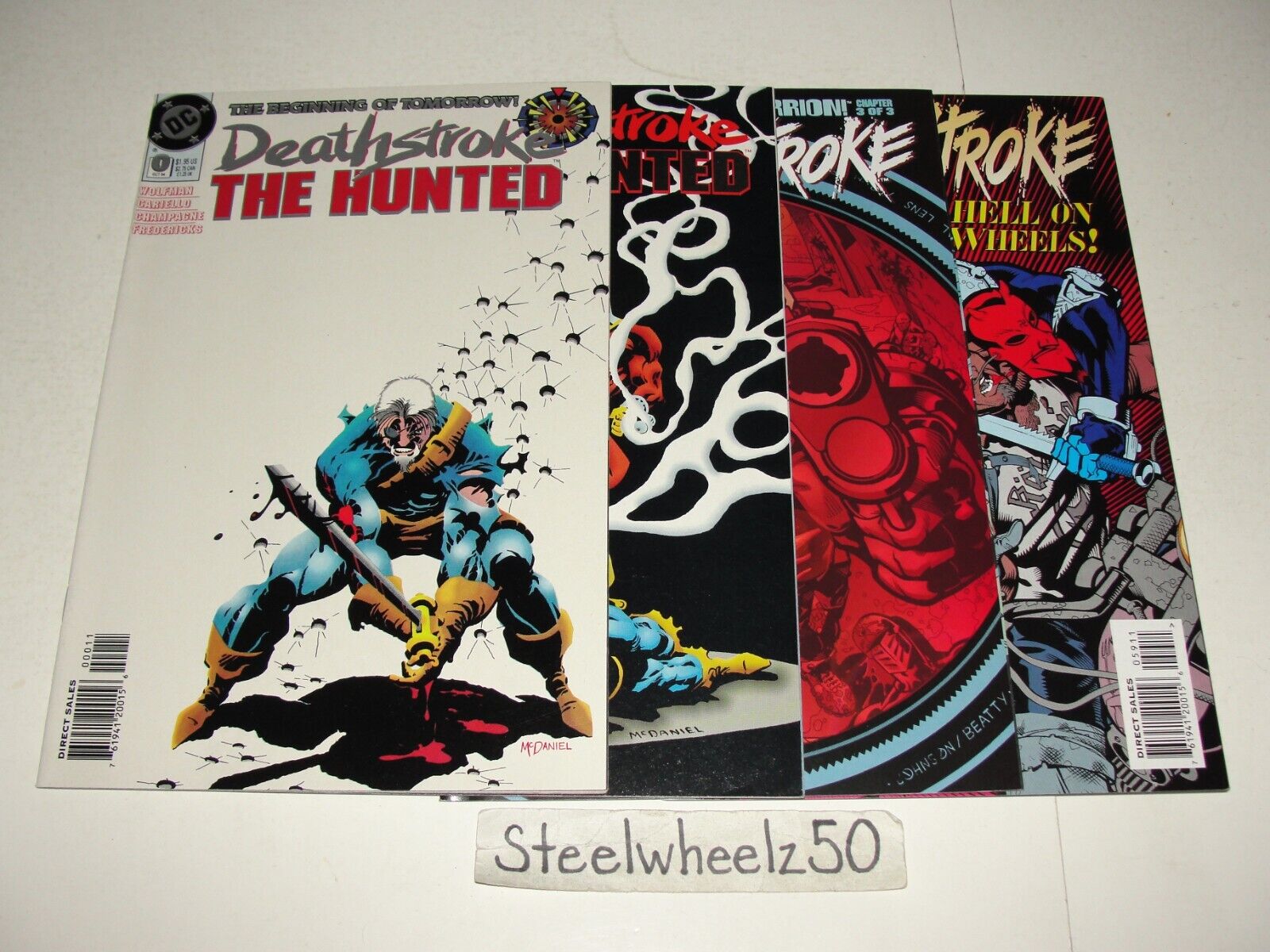 Deathstroke The Terminator 4 Comic Lot DC 1994 1995 #0 41 57 & 59 Hunted Low Prt