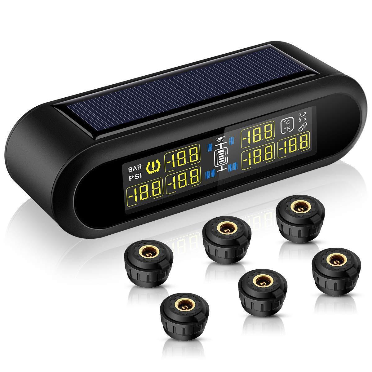 Tire Pressure Monitoring System Blueskysea T650 Wireless Solar Power TPMS