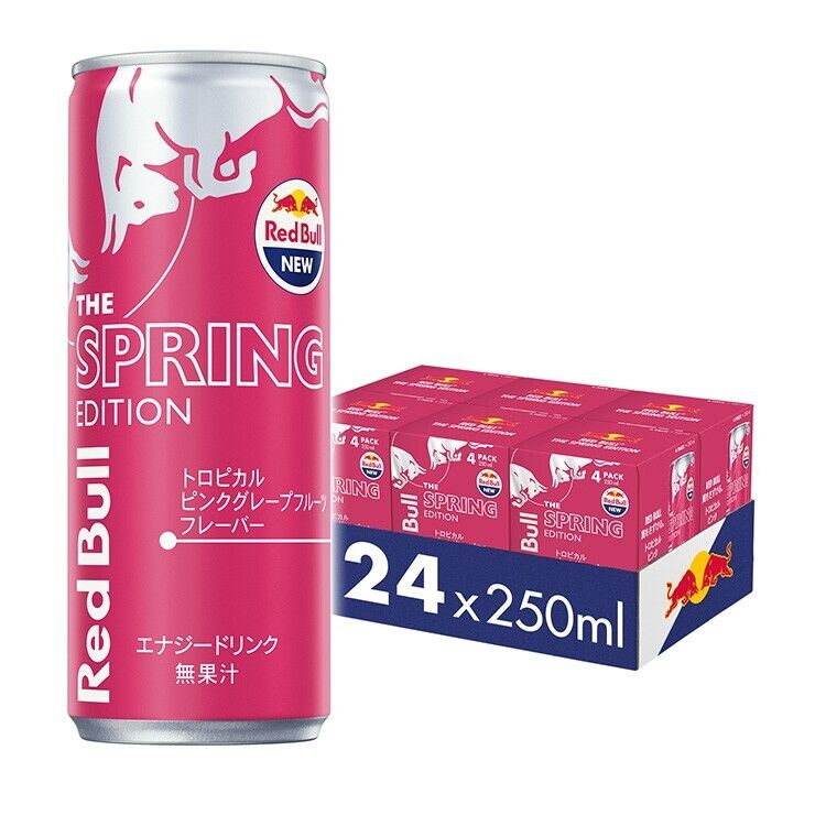 Red Bull Energy Drink SPRING Edition pink grapefruit 250mlx24 Limited Japan cool