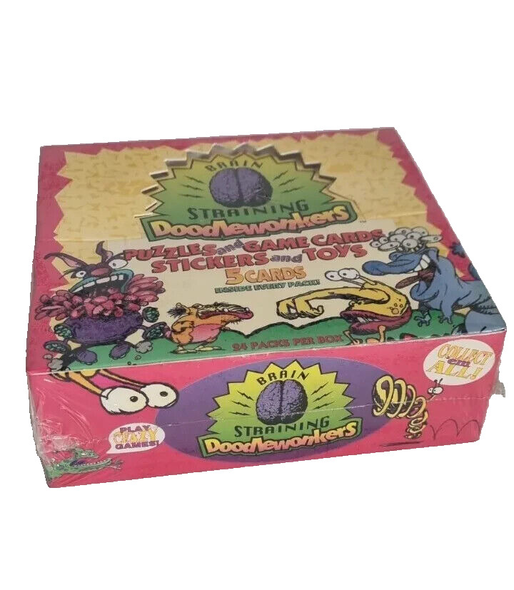 1996 BRAIN STRAINING DOODLEWONKERS CARDS FACTORY SEAL BOX PUZZLES/GAMES/STICKERS