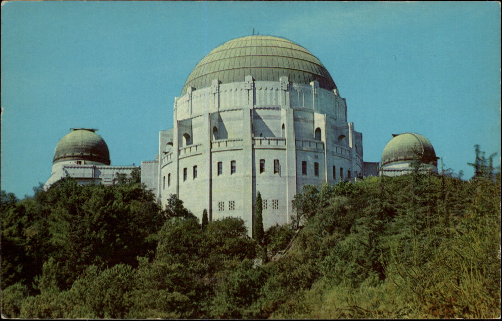 Los Angeles California Solar Telescope Griffith Observatory ~ unused postcard
