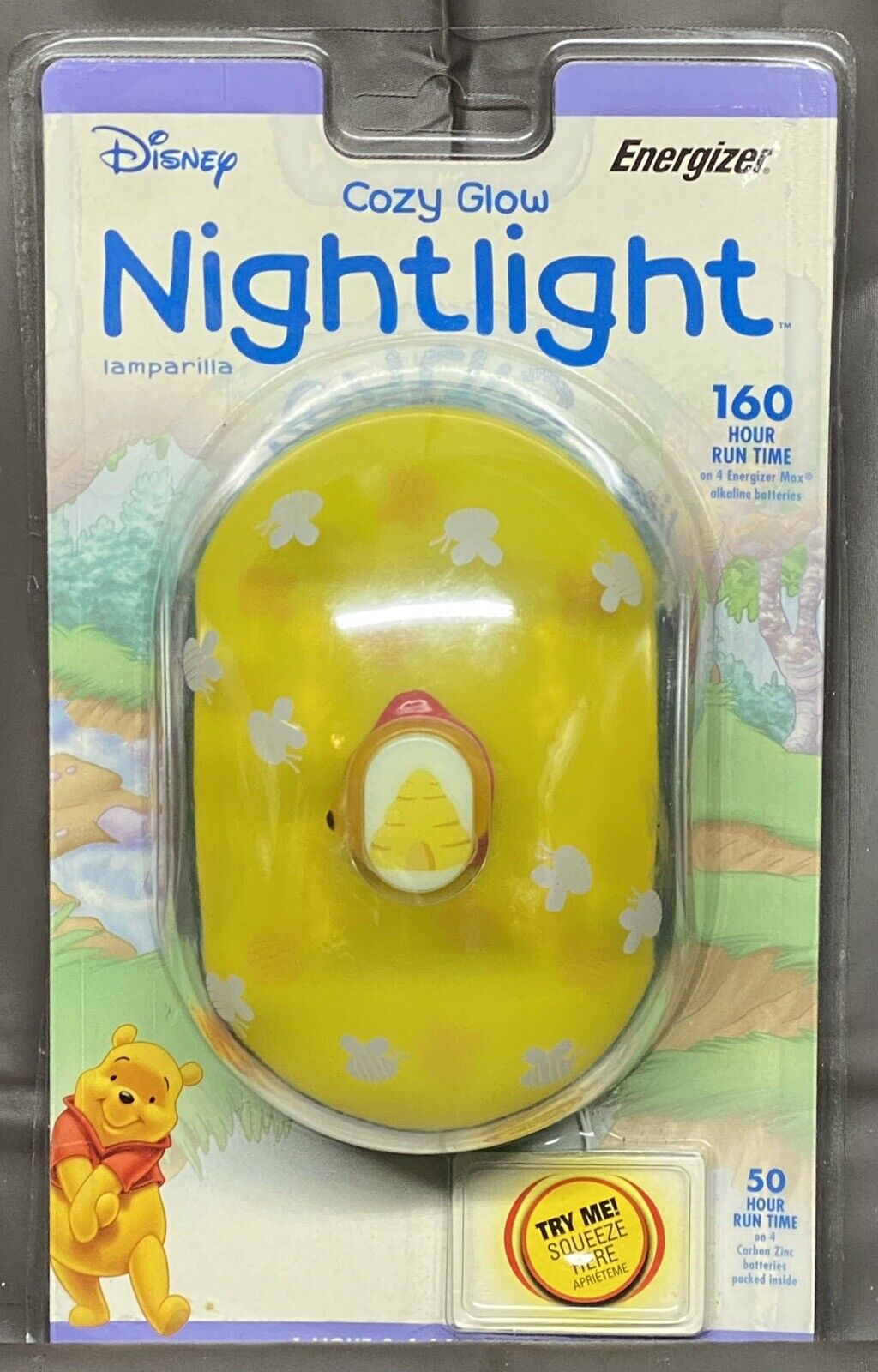 Disney 2003 Winnie The Pooh Energizer Cozy Glow Nightlight