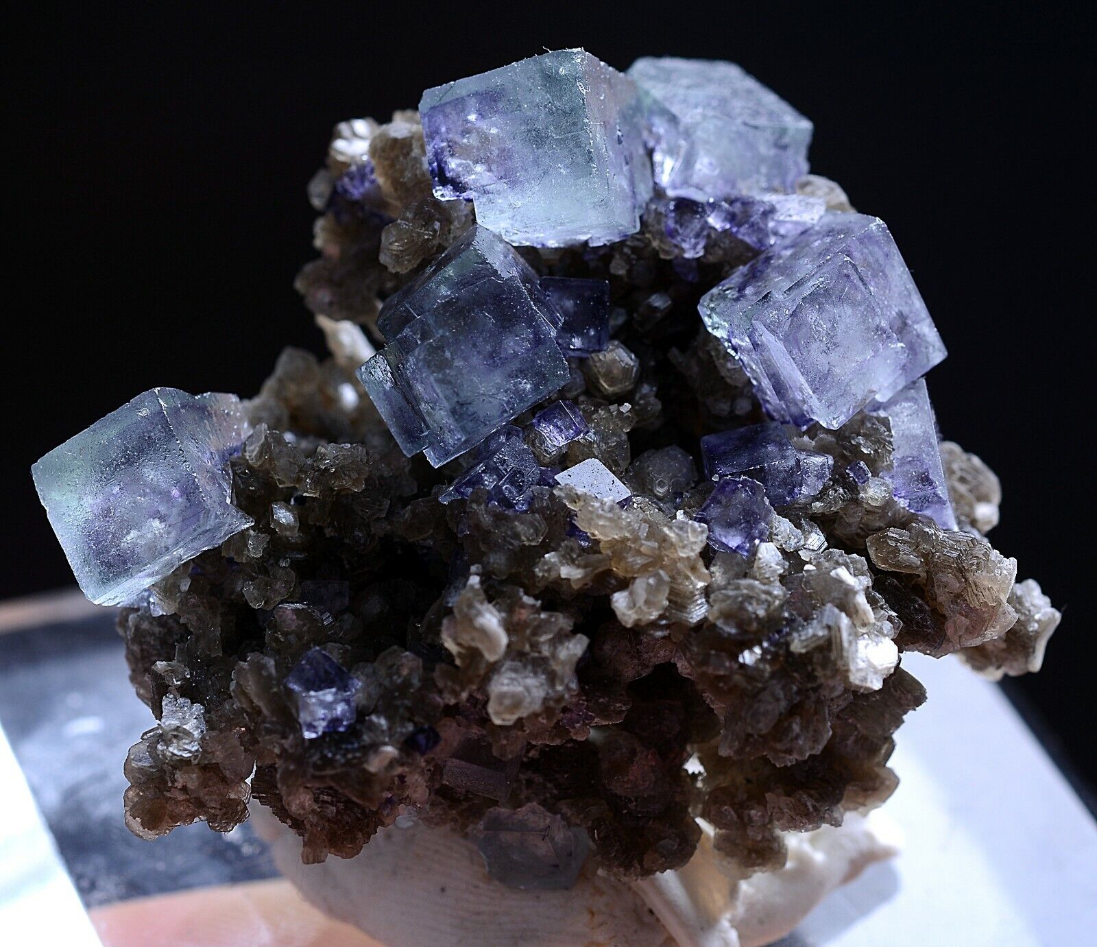 15g Natura Clear Cube Purple FLUORITE Mineral Specimen/Yaogangxian China