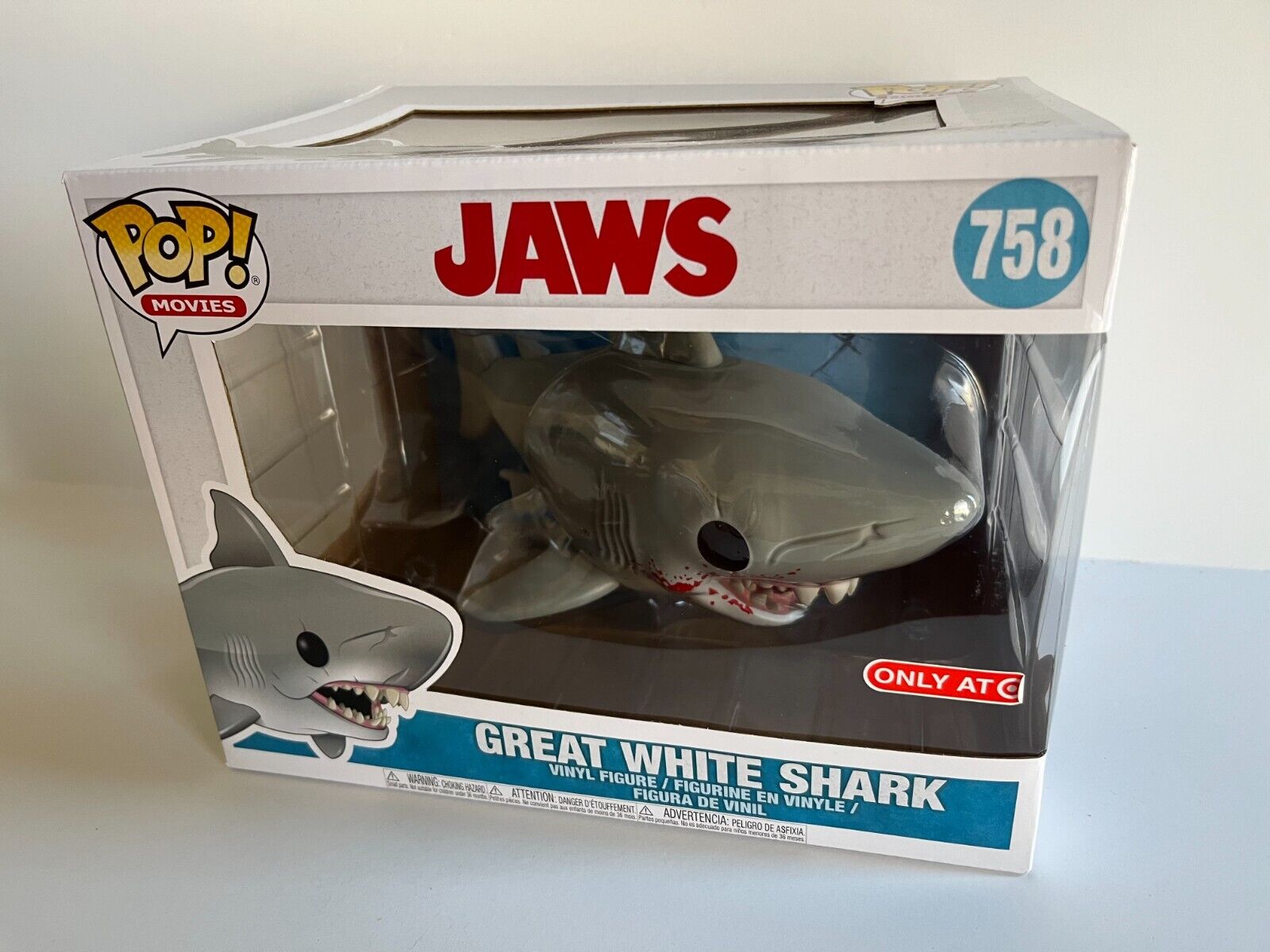 Funko Pop Exclusive Jaws Great White Shark Bloody Variant 758 Target DMG NEW