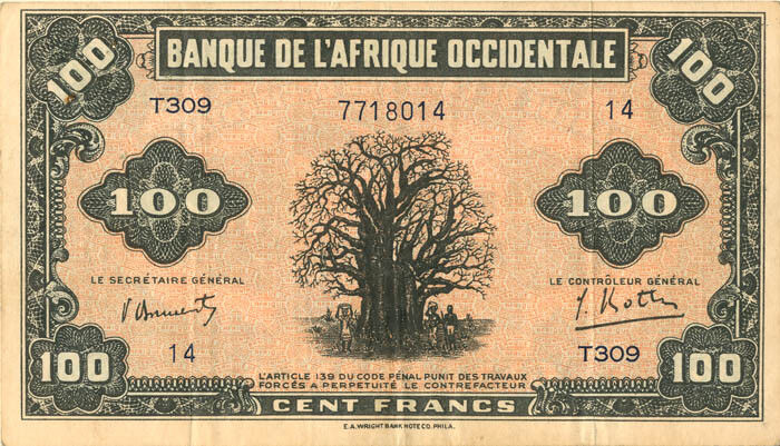 French West Africa P-31a - Foreign Paper Money - Paper Money - Foreign