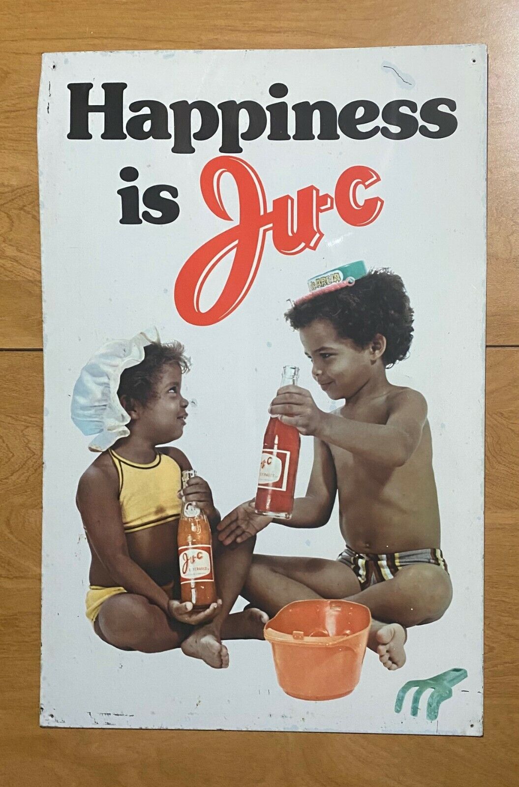 Vintage,metal advertising sign HAPPINESS IS JU-C - JU-C Beverages - 21\