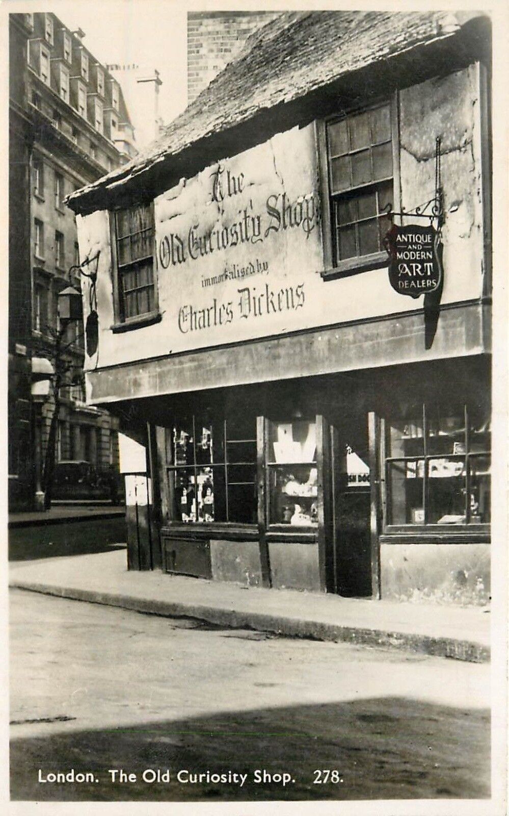 Old Curiosity Shop Charles Dickens London England RPPC Postcard