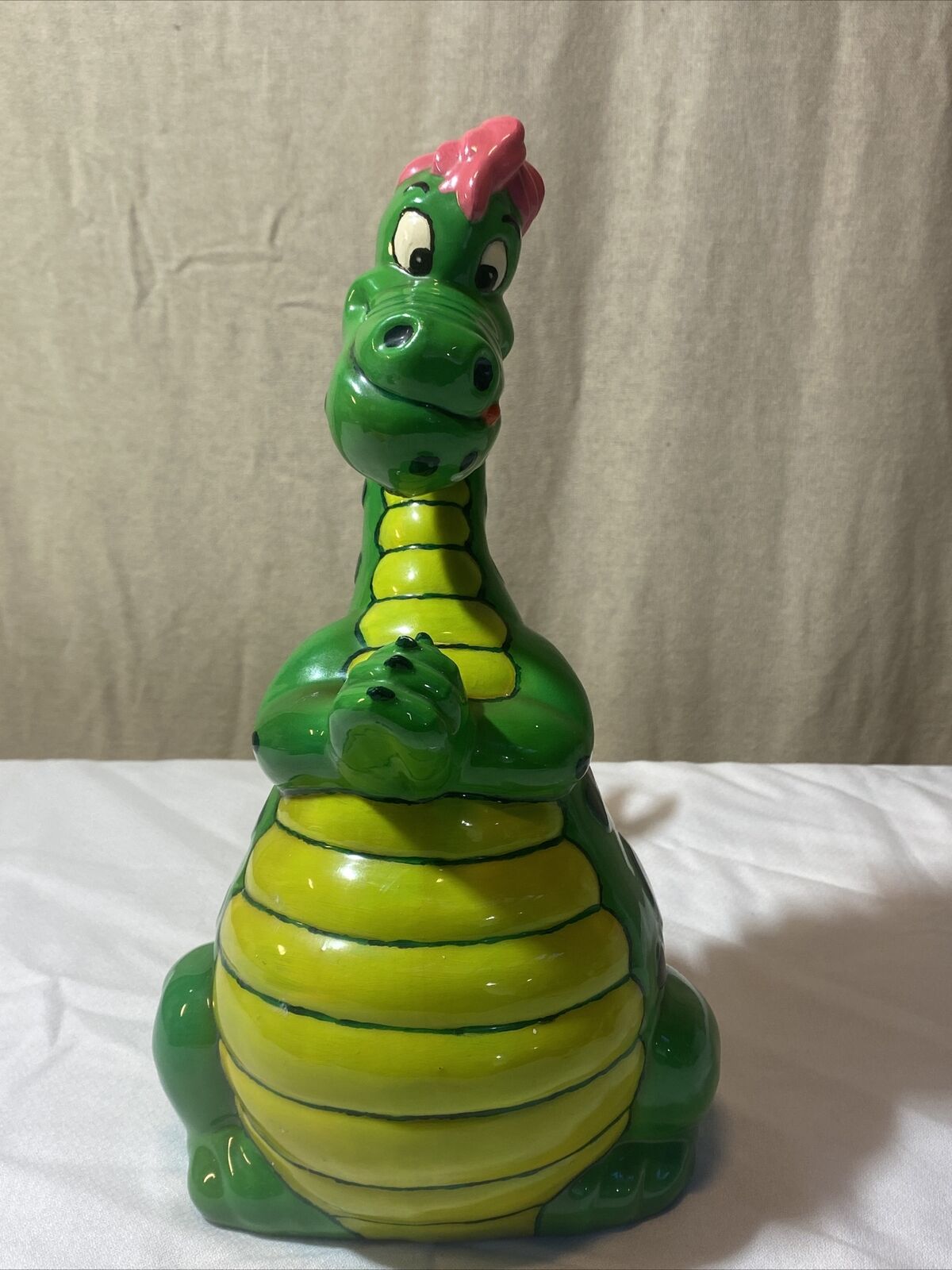 Disney Pete’s Dragon Ceramic Figurine Elliot Puff The Magic Dragon Signed
