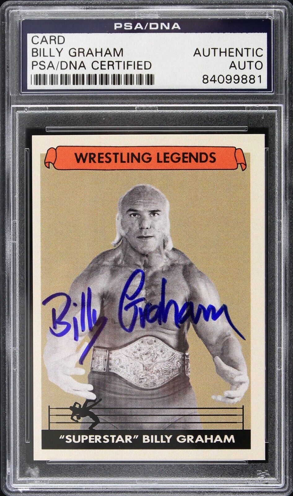 1970-1988 Superstar Billy Graham Signed Wrestling Legend Trading Card (PSA/DNA)