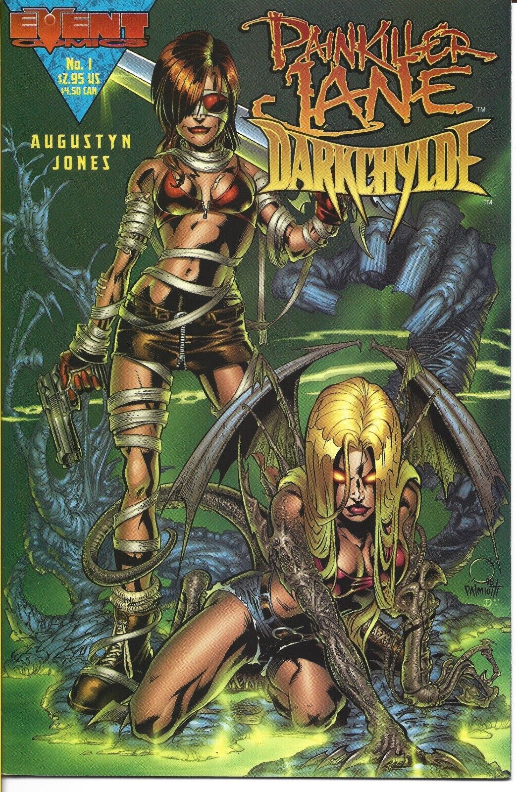 PAINKILLER JANE DARKCHYLDE #1 COVER B EVENT COMICS 1998 BAGGED AND BOARDED