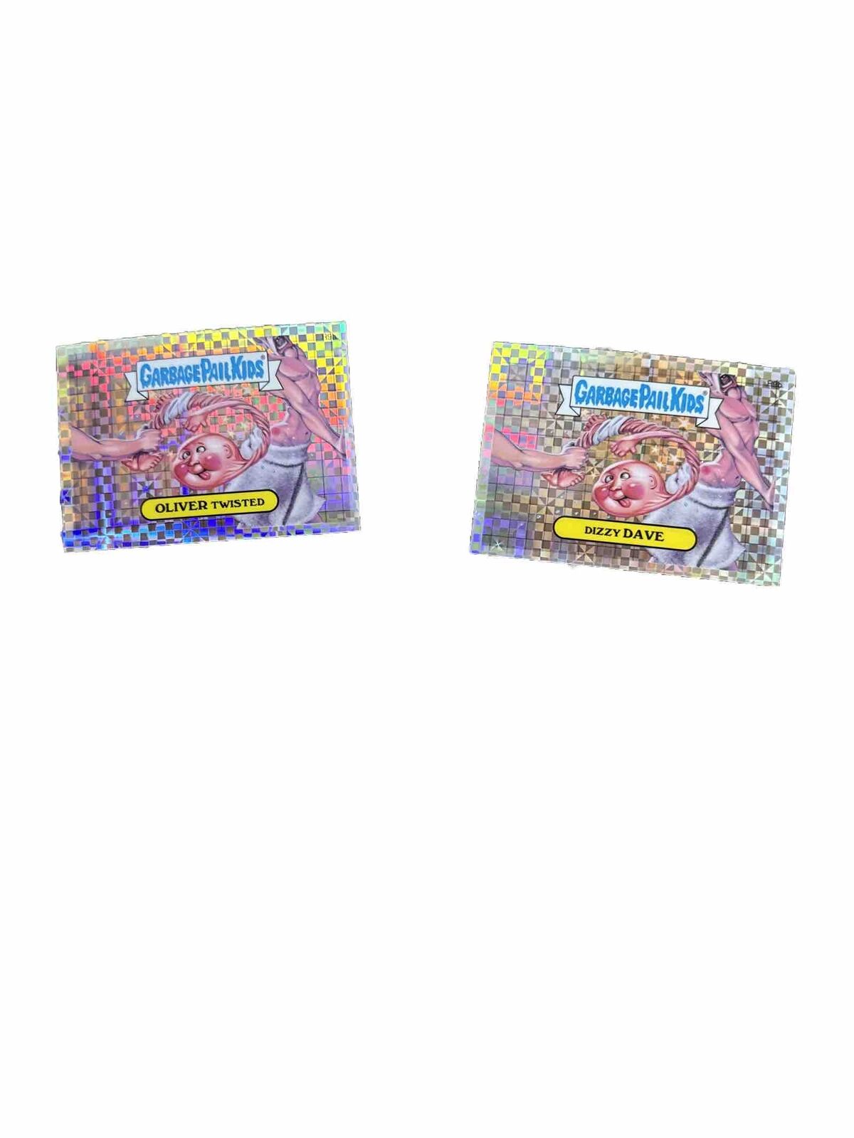 2014 GARBAGE PAIL KIDS CHROME 2 Atomic REFRACTOR #R9A/B OLIVER TWISTED Set NM/MT