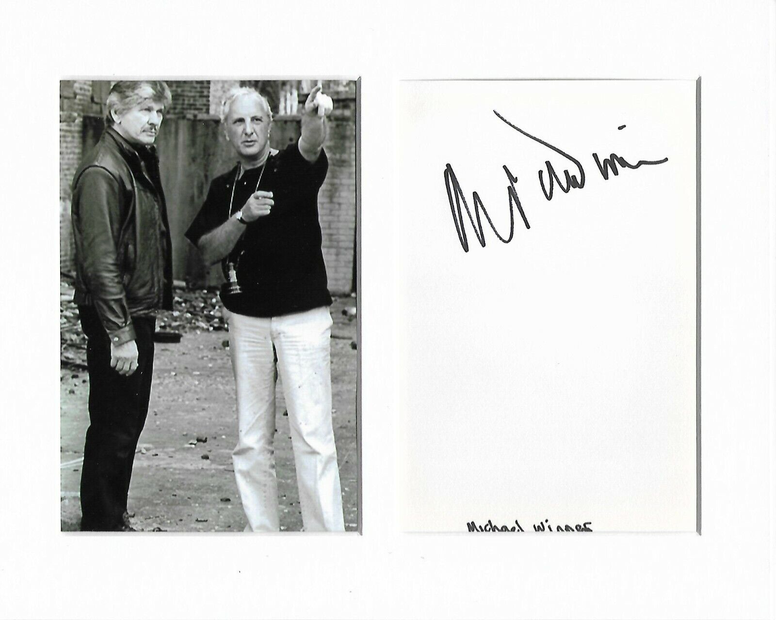 Michael Winner Death Wish genuine authentic signed autograph display AFTAL COA