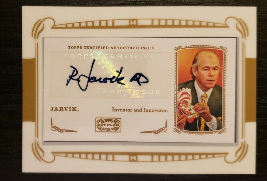 2009 TOPPS MAYO ROBERT JARVIK MD INVENTED THE ARTIFICIAL HEART  Autograph Auto