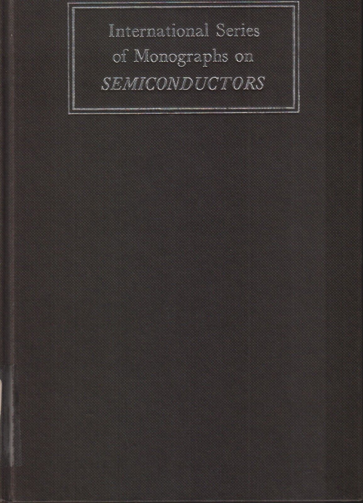 Thermal Conduction in Semiconductors 1961 vol 4 Drabble EX-FAA 102618AME2