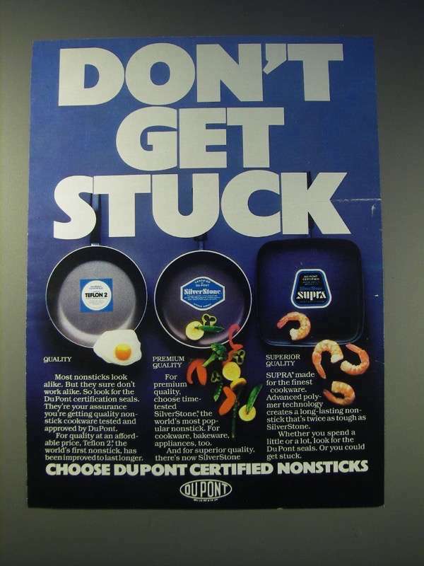 1989 Du Pont Ad - Teflon 2, Silverstone and SilverStone Supra Nonstick Cookware