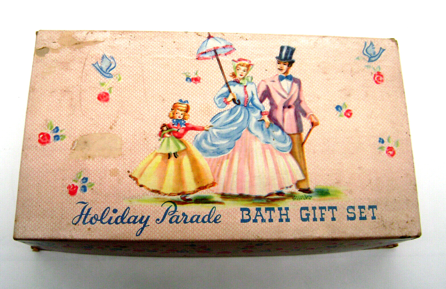 1940\'s Holiday Parade Bath Gift Set Perfume Powder Bath Crystals by Churchill NY