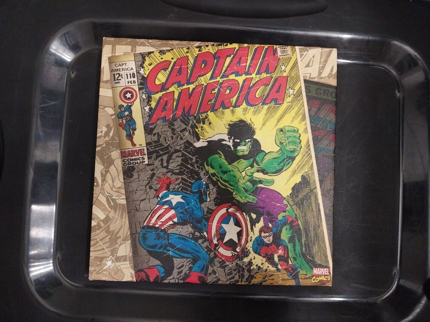 Captain America The Hulk Comic Book  Canvas Art