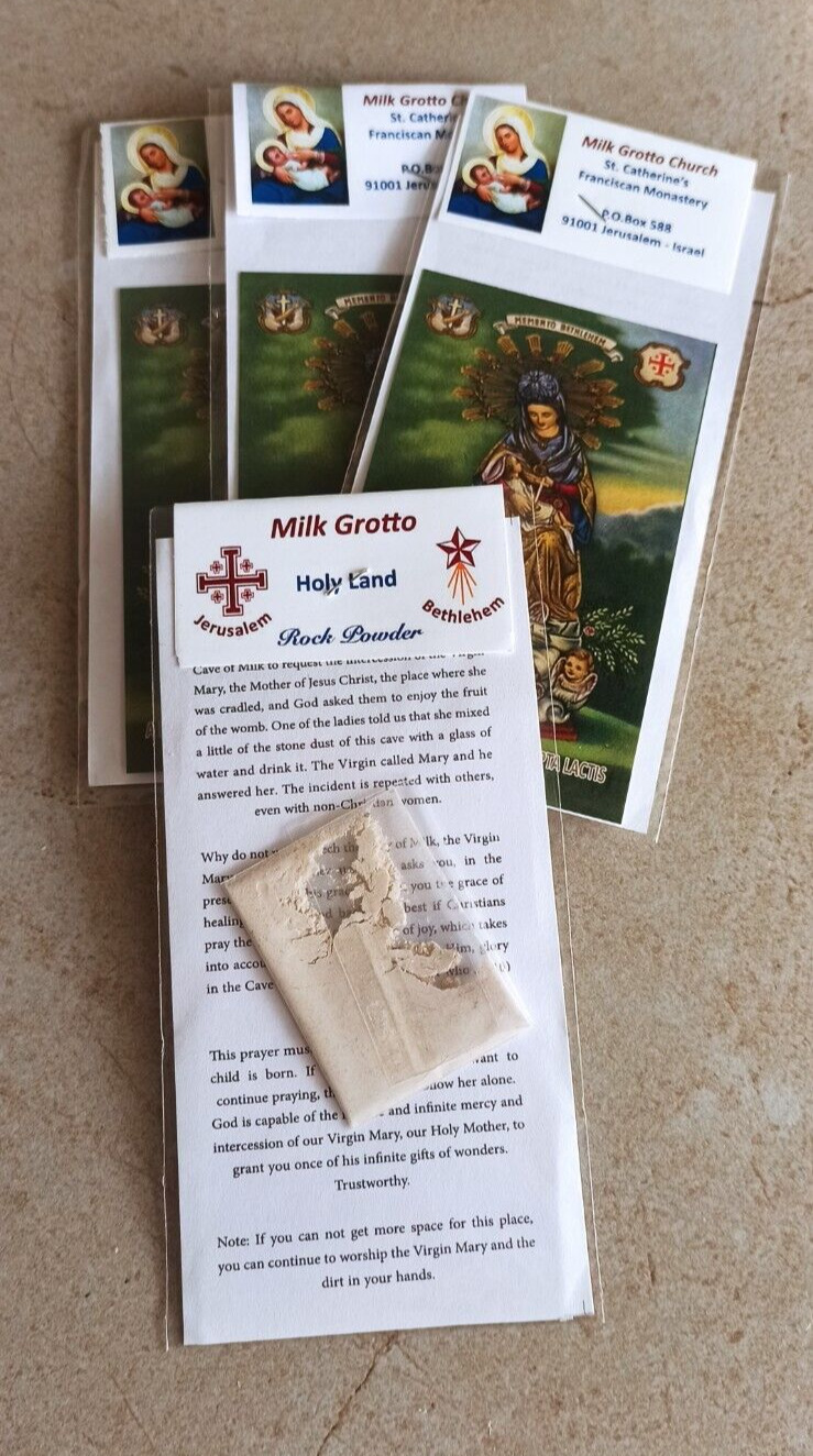 2 PCS Bless Milk Grotto Rock Powder from Milk Grotto Church Bethlehem Holy Land