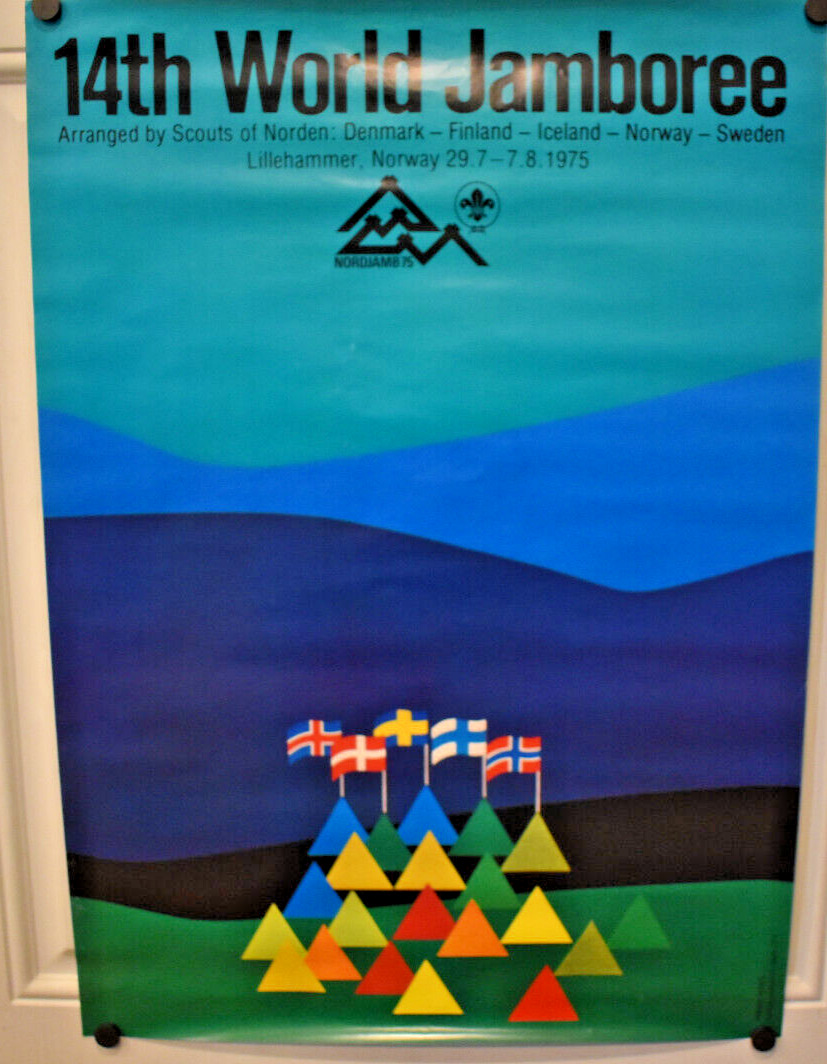 VINTAGE Boy Scouts 14th World Jamboree Poster 1975 Original