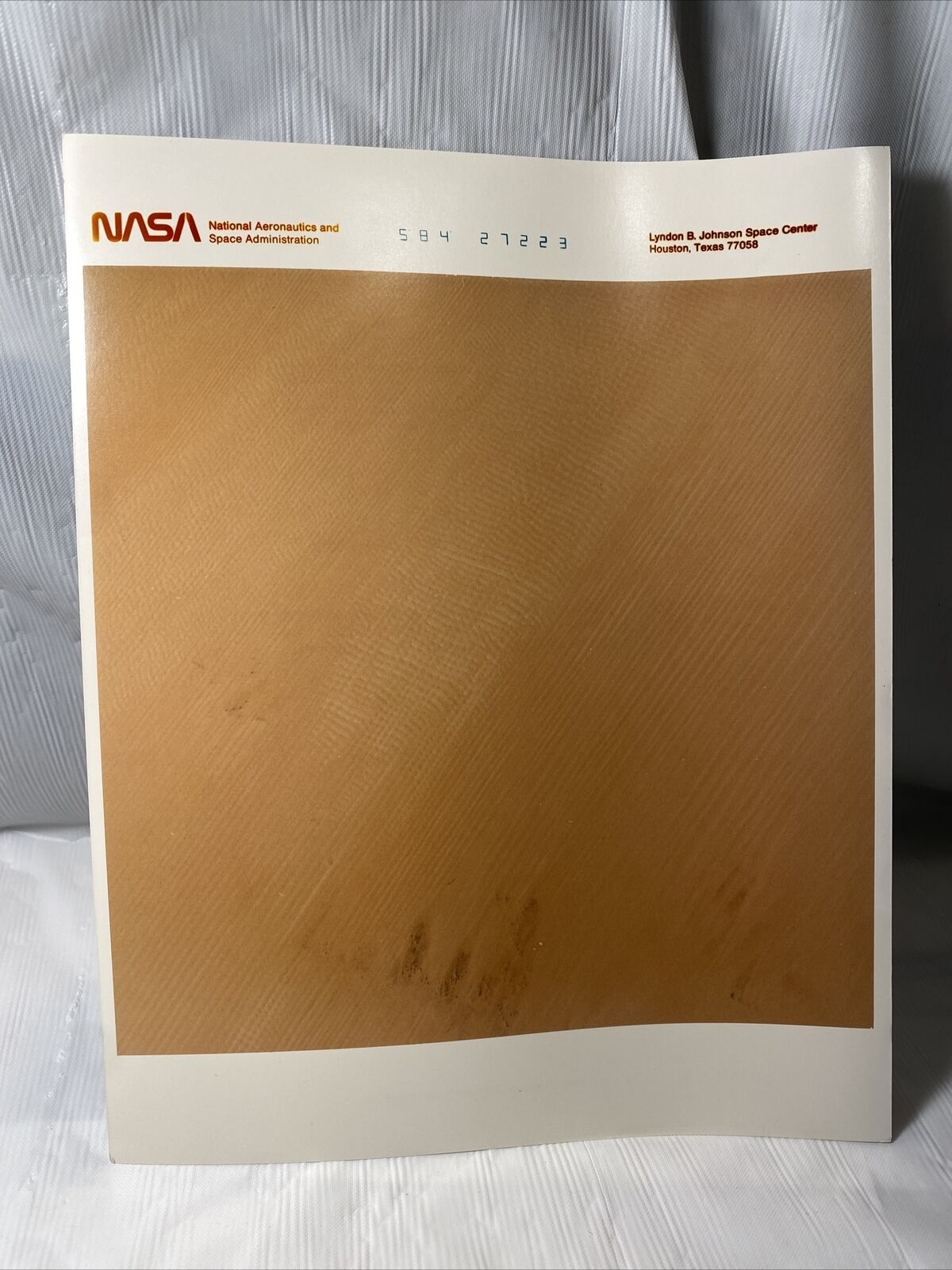 1984 Nasa 41-B Photo Niger’s Dunes Red # S-84-27223 Paper Manufactured By Kodak
