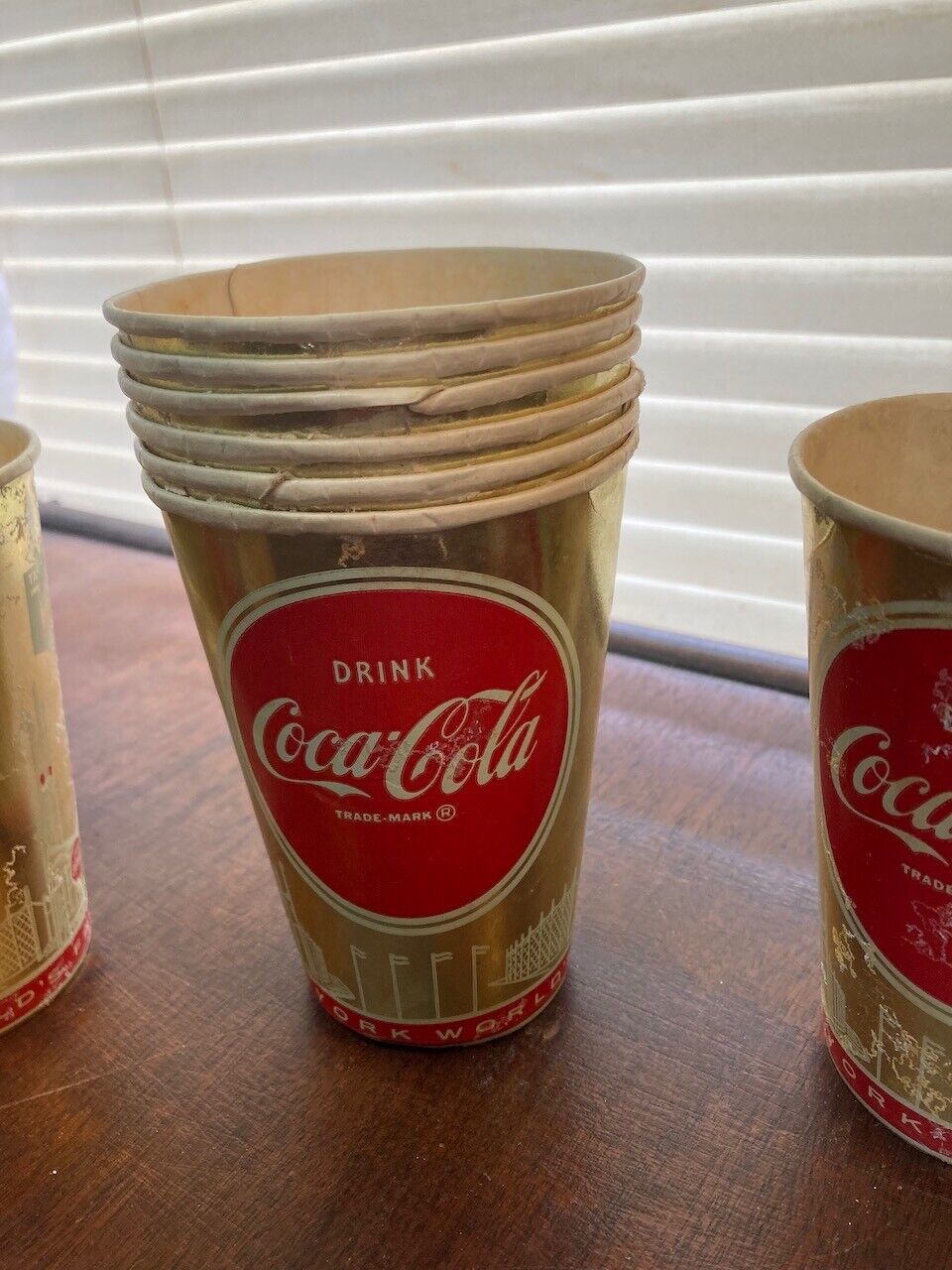 1964-65 New York Worlds Fair Coca-Cola Foil Cup Lot of 10 Original Vintage