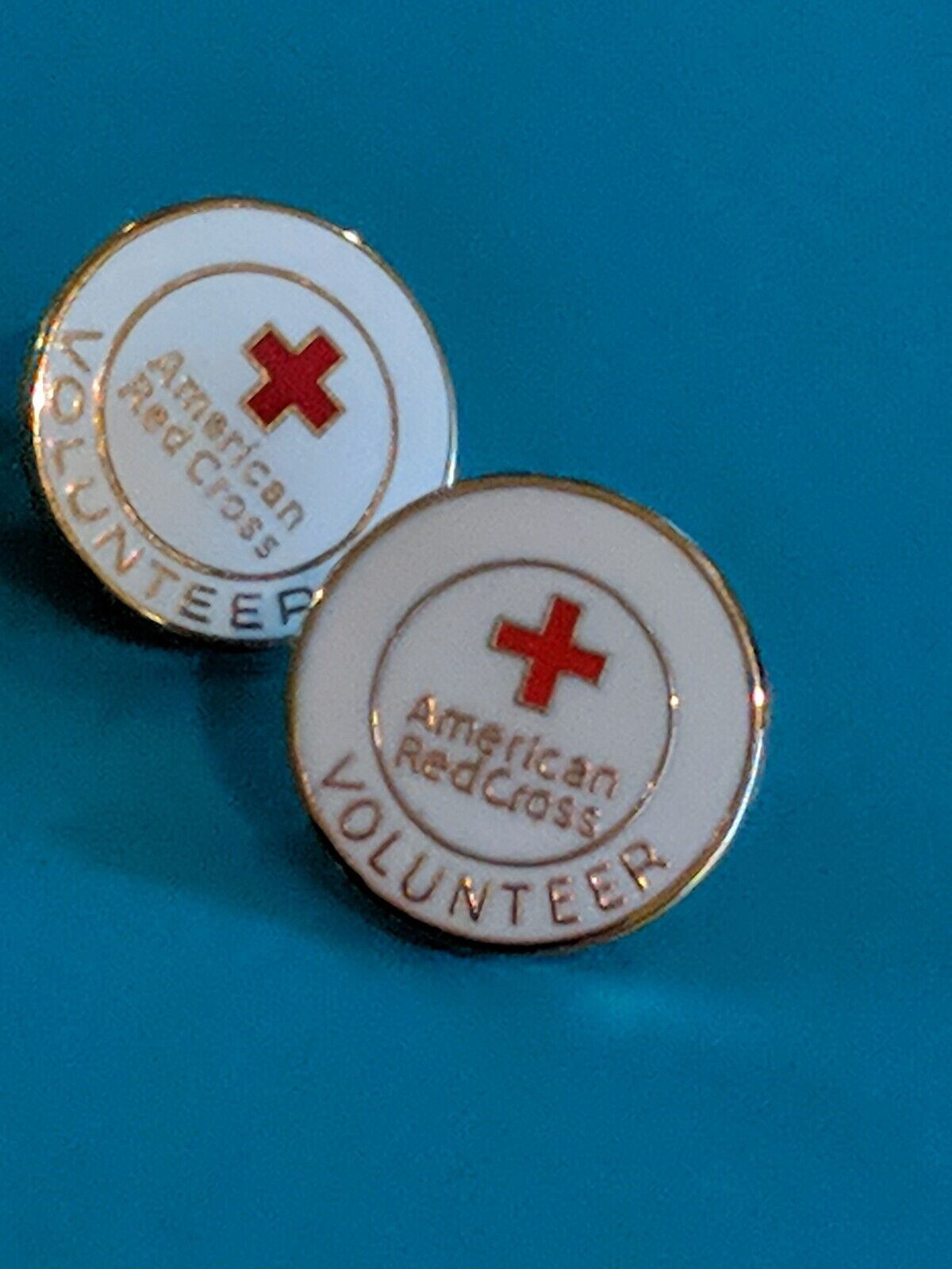 American Red Cross ARC Vintage Volunteer  lot of 2 Pin Bin 6/23