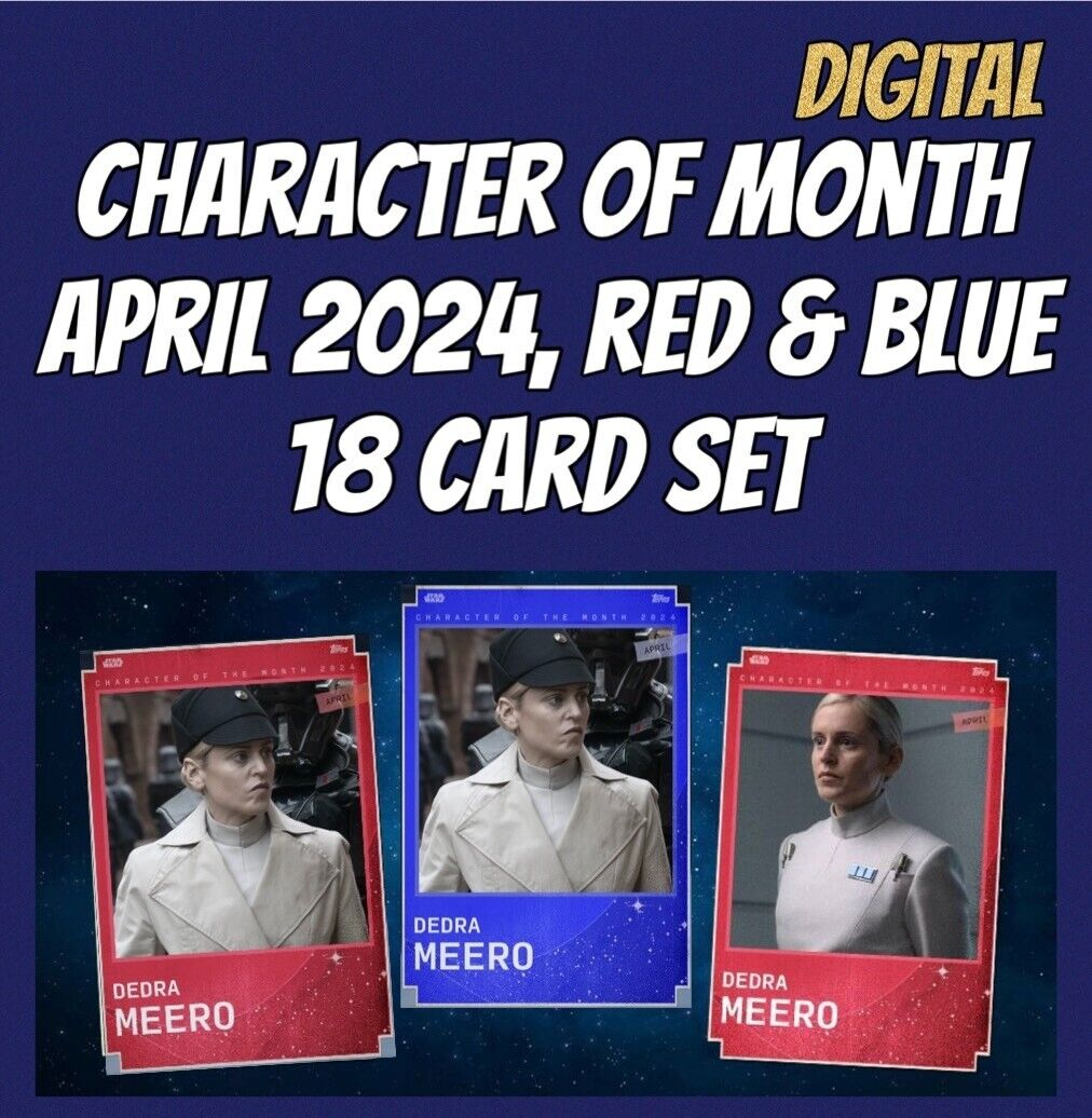 COTM Character of Month DEDRA MEERO Red/Blue 18 Card Set Topps Star Wars Trader