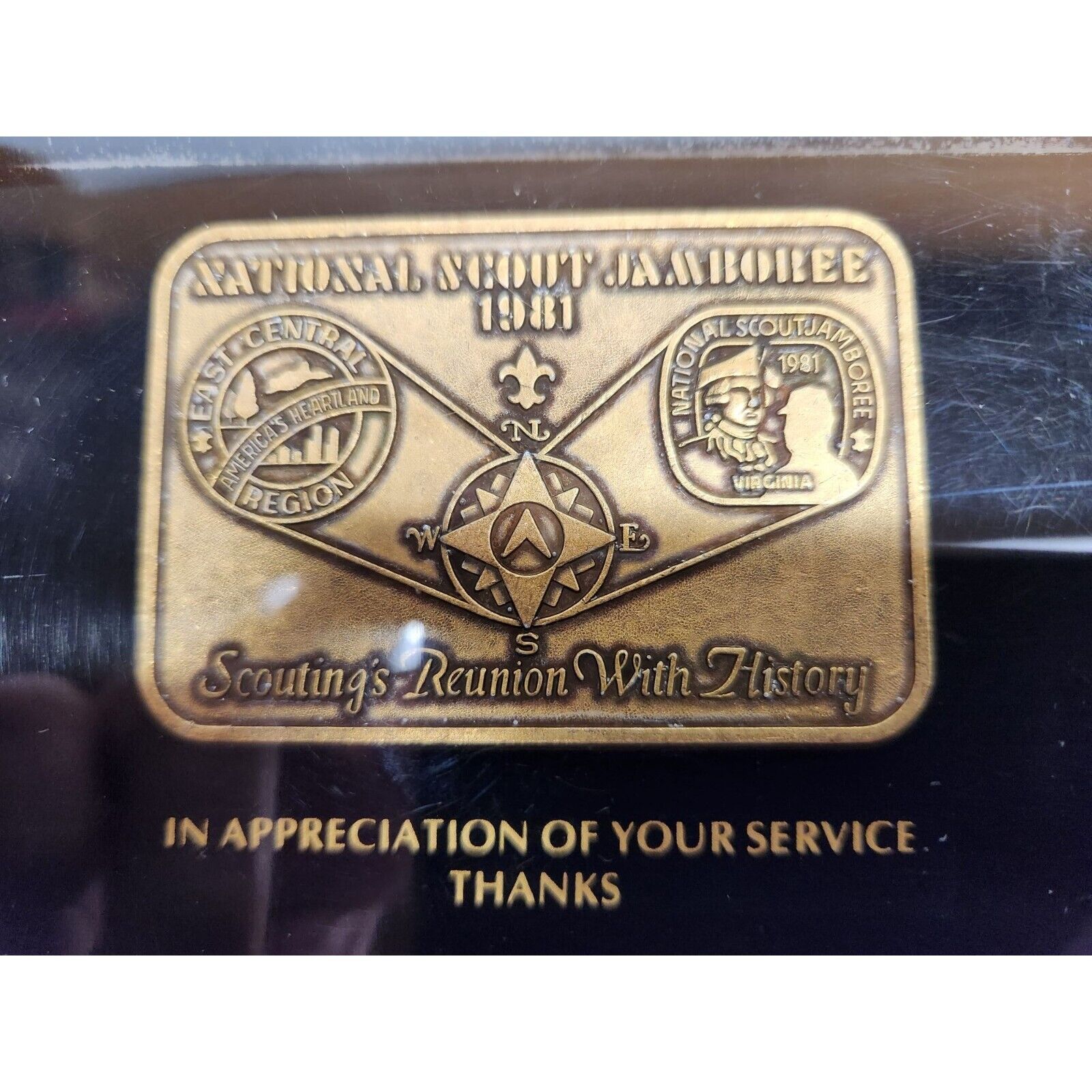 1981 National Scout Jamboree Thank You Paperweight