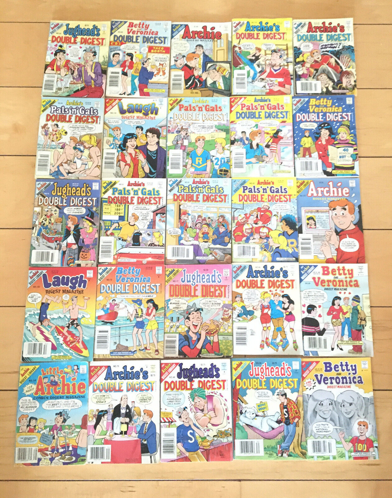 Archies Comics Lot of 19 Books Jugheads Double Digest Betty Veronica Pals n Gals
