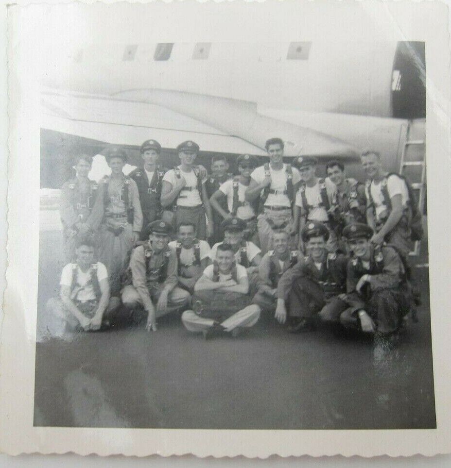 VTG Young Pilot US Military Navy Group Front Airplane Photo (3.5\