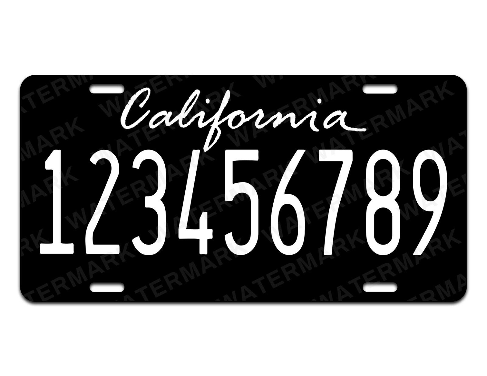 California Black Custom Personalized License Plate Tag Auto Bike Motorcycle