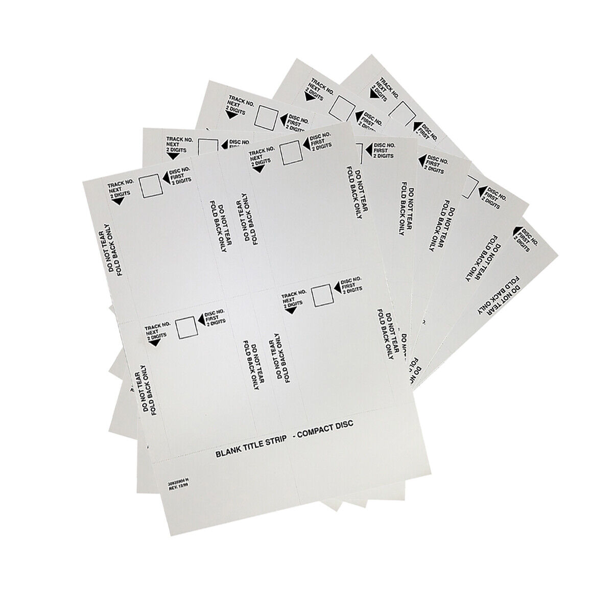 AMI Package of 5 Blank Title Strip Rowe Jukebox Cards