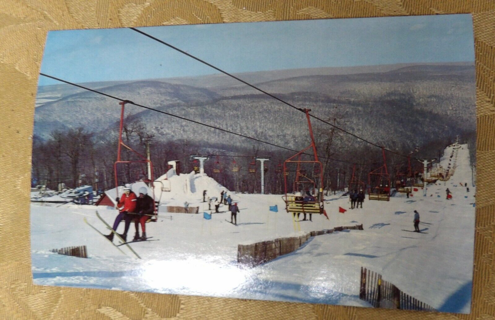 Vintage 1940's Unused Postcard Blue Knob Ski Resort Altoona Bedford Pa 