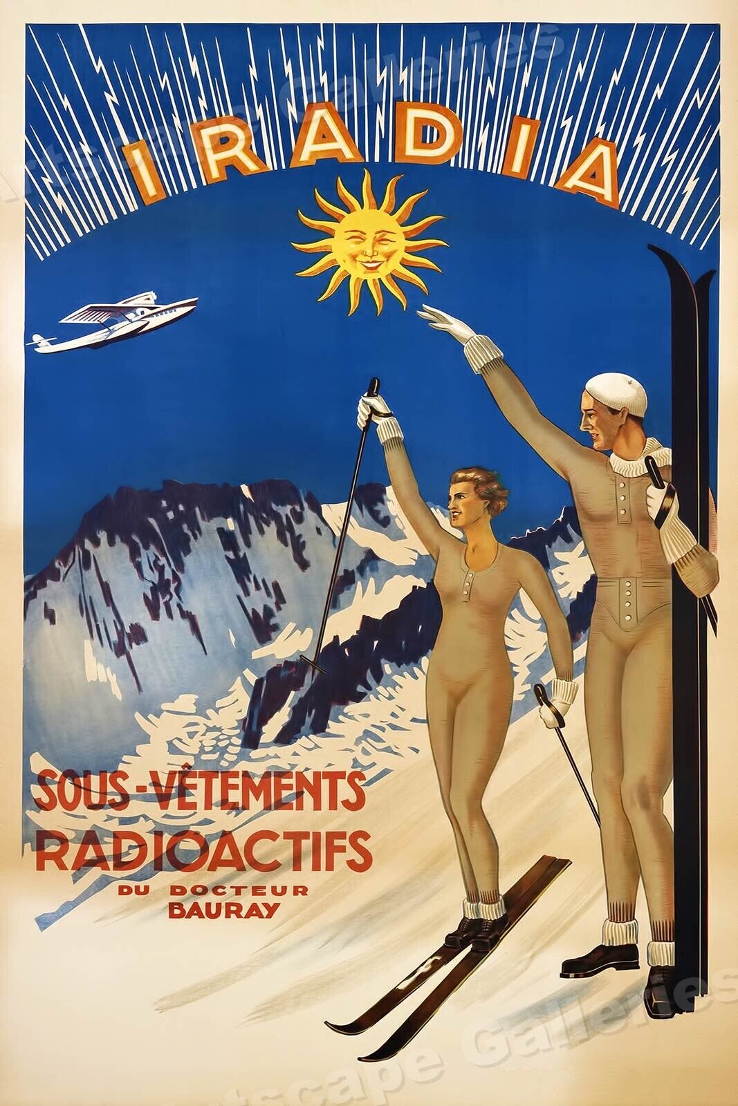 1920s Iradia - Radioactive Underwear Freak Vintage Unusual Health Poster 16x24