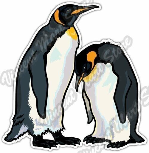 Emperor Penguins Penguin Arctic Bird Car Bumper Window Vinyl Sticker Decal 4\
