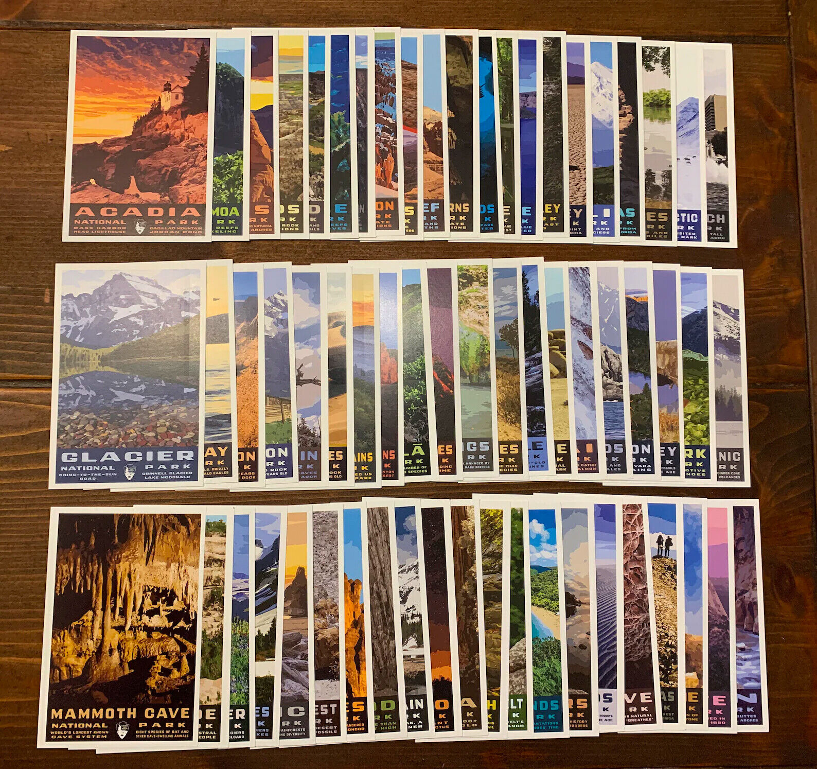 Sets of WPA-Style Vintage Style USA National Parks Postcards 4x6 - US Art Prints