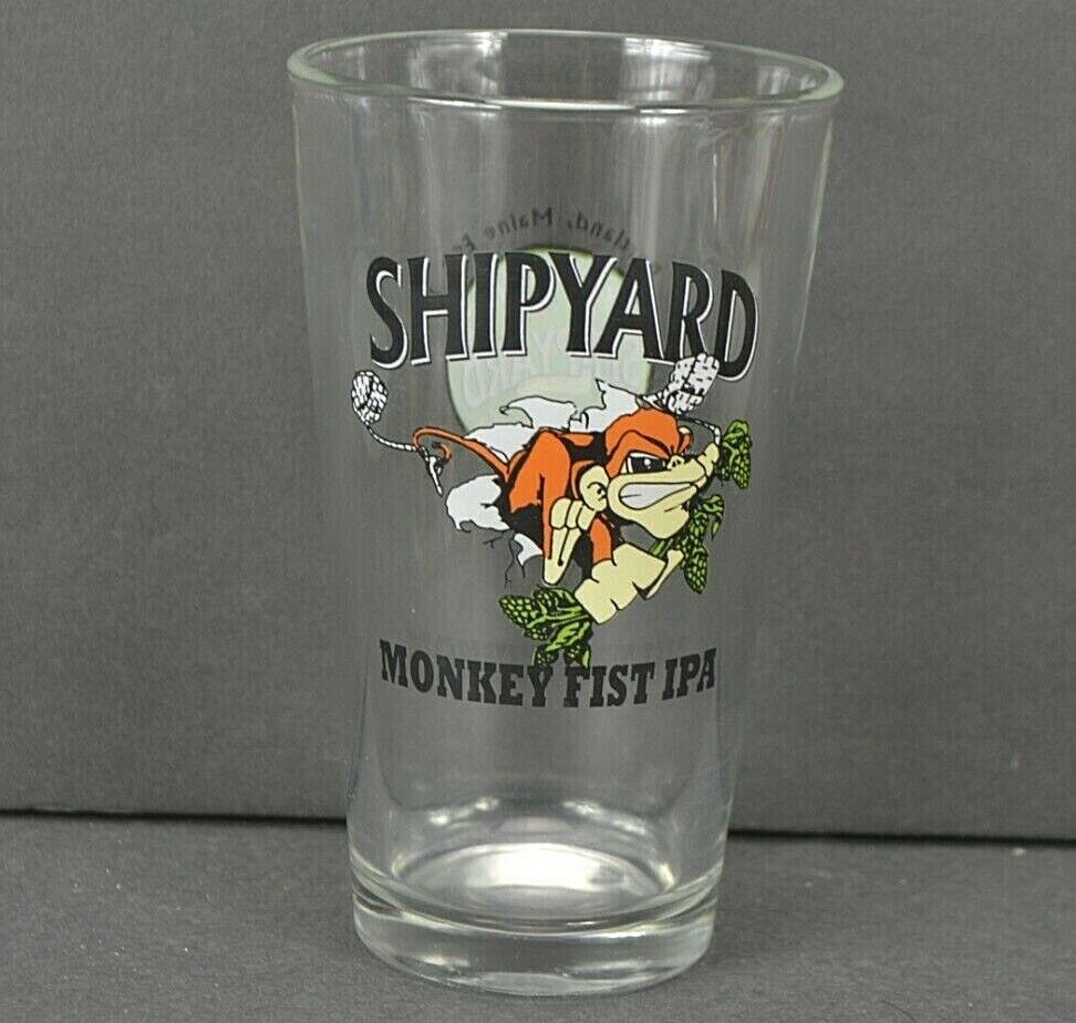 Shipyard Brewery Monkey Fist IPA Beer Pint Glass - Portland Maine 