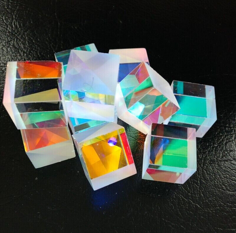 10pc Defective Optical Glass Prism X-cube Dichroic Cube 22*23mm DIY Decoration